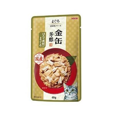 アイシア 金缶芳醇パウチほたて貝柱入りまぐろ 60g｜behatu