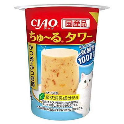 いなばペットフード CIAO ちゅ〜る タワー かつお＆かつお節 80g　ペット フード 猫 キャット｜behatu