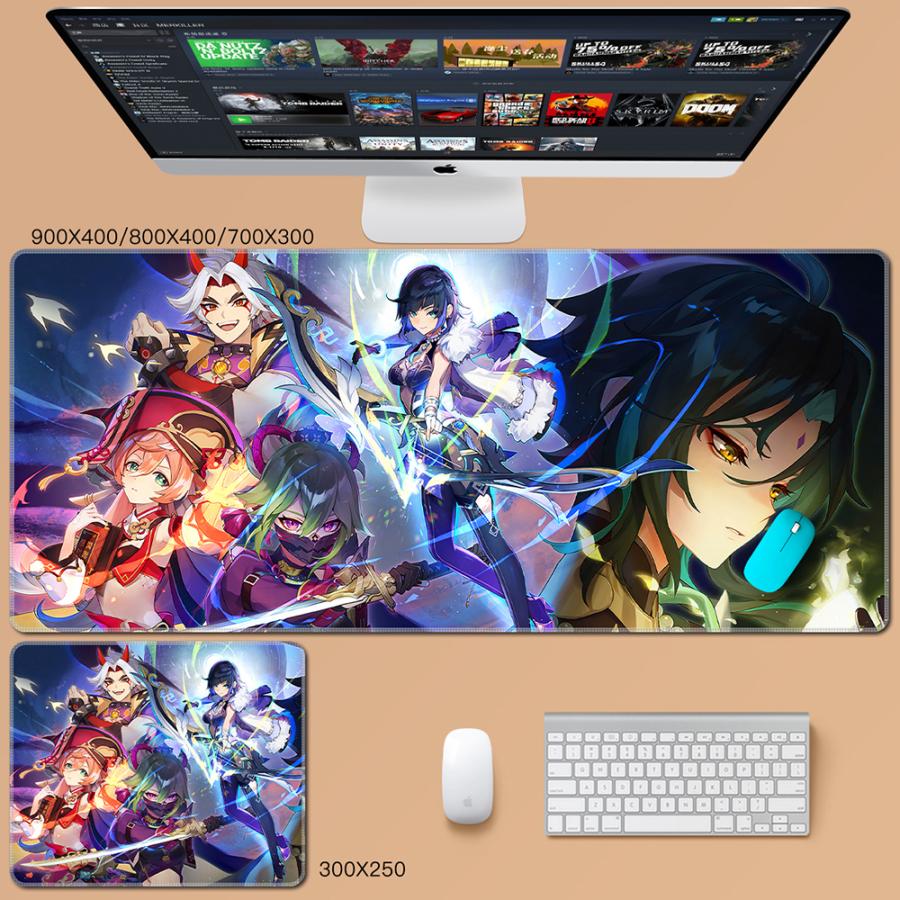 即納送料無料! 原神 鍾離 折りたたみテーブル デスク マウスパッド