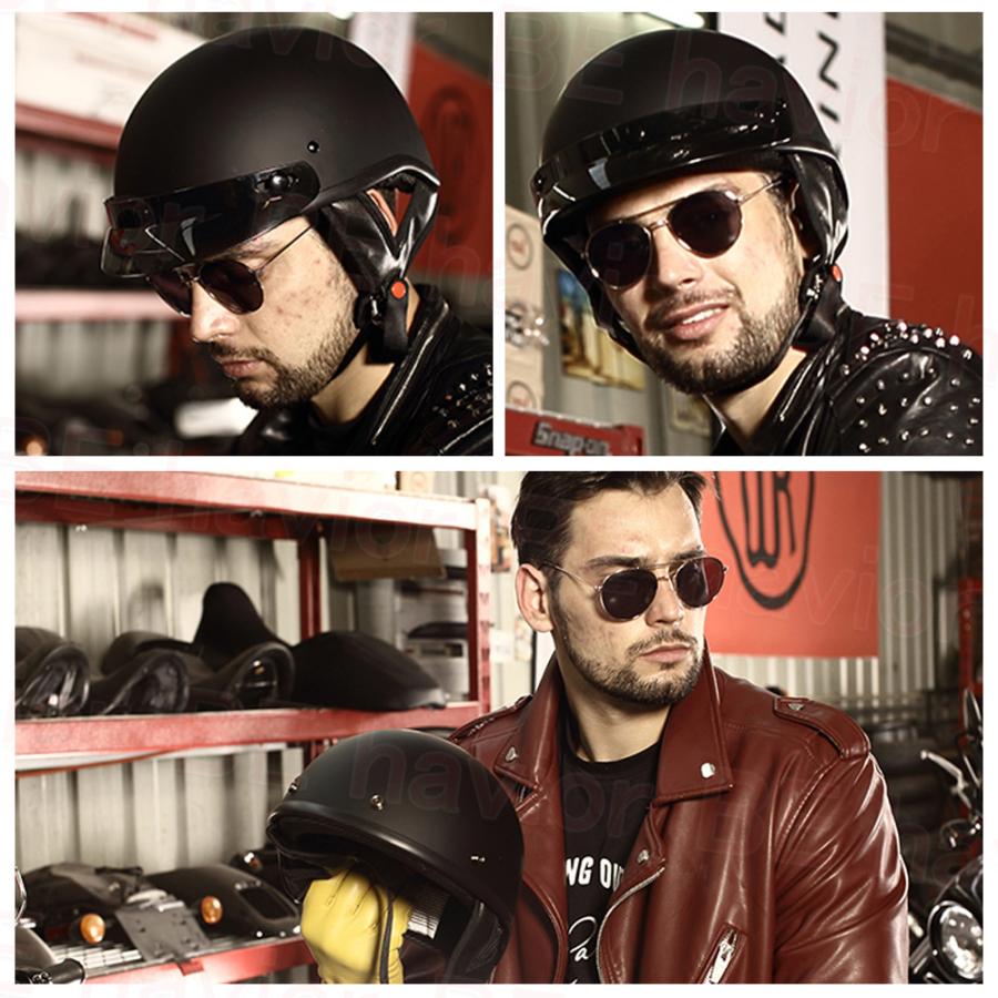 Be Haviorバイクヘルメット ヴィンテージ オートバイク 半キャップ 半帽 半ヘル ハーフヘルメット おしゃれ 男女兼用 バイザー付属 軽量 蒸れない Abs製 耐衝撃