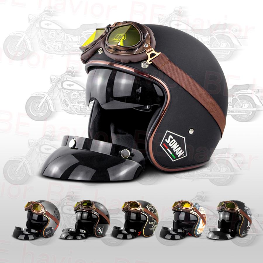 衝撃特価 バイクヘルメット ヘルメット ハーフヘルメット 半ヘル レーサー オフロード Bike Helmet バイク用品 シールド付き おしゃれ Abs素材 耐衝撃 男女兼用 Miguezycia Com