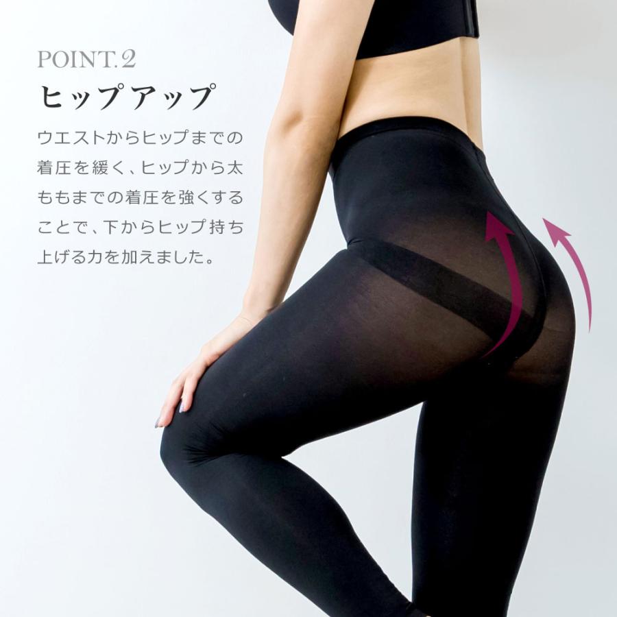 着圧レギンス 無地 寝る時 レディース 着圧スパッツ 大きいサイズ 足痩せ ダイエット むくみ 強圧 加圧レギンス タイツ 美脚 骨盤矯正 補正下着 ヒップアップ | BeHe | 11