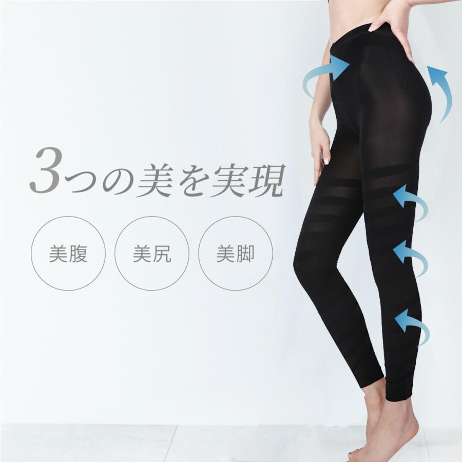 着圧レギンス 冷感 夏 寝る時 レディース 着圧スパッツ 大きいサイズ 足痩せ むくみ解消 ダイエット 加圧レギンス タイツ 美脚 骨盤矯正 補正下着 ヒップアップ | BeHe | 03