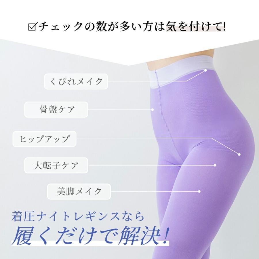 着圧レギンス 寝る時 レディース 着圧スパッツ 大きいサイズ 足痩せ むくみ解消 ダイエット 強圧 加圧レギンス タイツ 美脚 骨盤矯正 ナイトレギンス 補正下着 | BeHe | 11