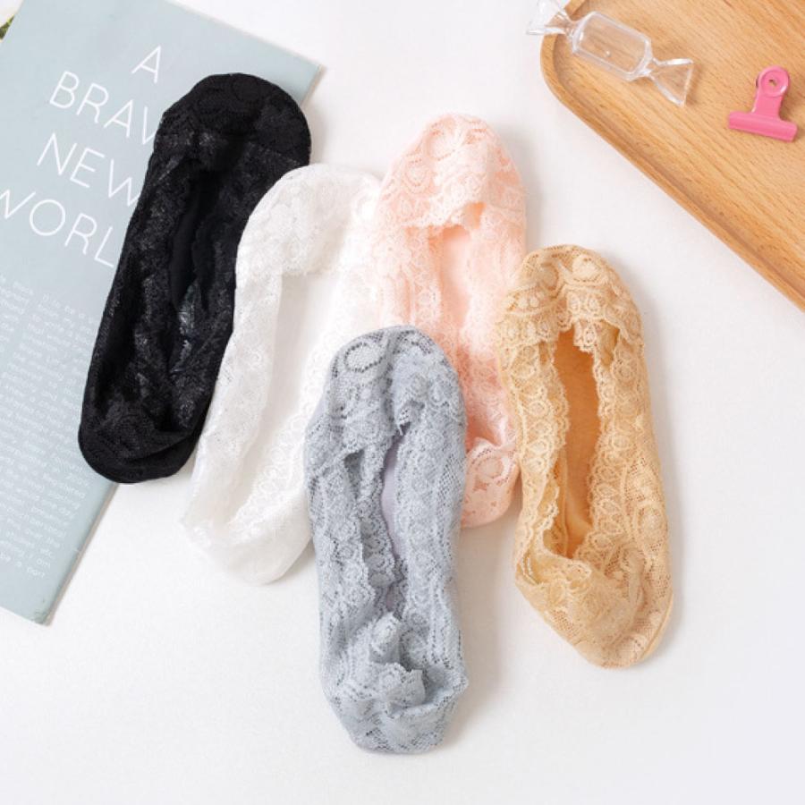 【6足セット】 フットカバー 脱げない レース レースフットカバー 可愛い 滑らない はみ出ない 浅履き 滑り止め 前滑り防止 テカらない |  | 14