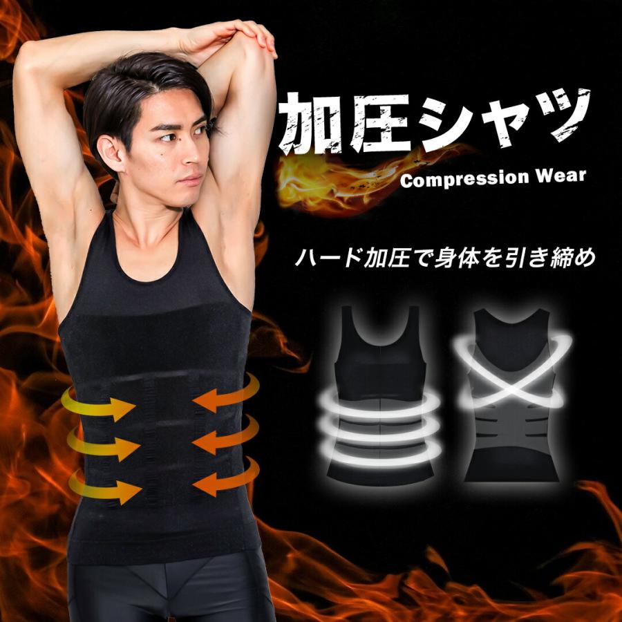 2枚組】加圧シャツ メンズ 加圧タンクトップ 加圧インナー 筋