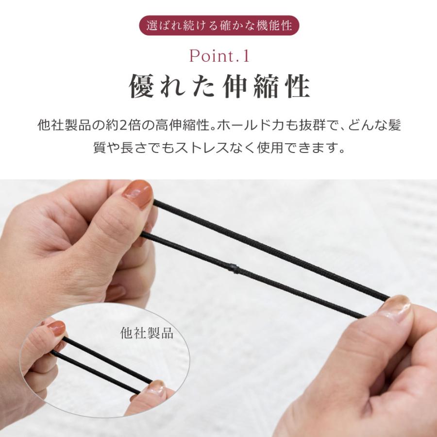 BeHe（ベーエ） 【100本セット】ヘアゴム 黒 髪 ゴム シンプル リング