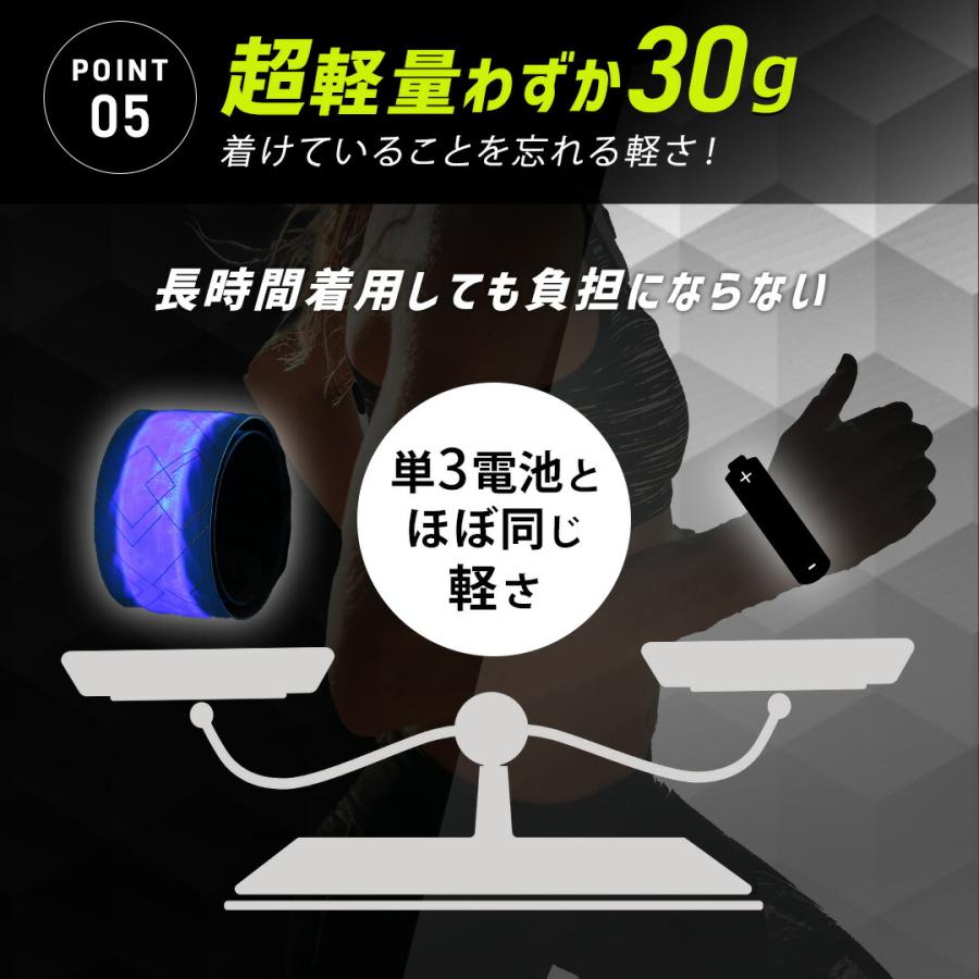 【楽天14冠受賞】 ランニング ライト USB 充電式 LED スラップバンド 光る アームバンド リストバンド ナイトラン 反射バンド 長時間 反射材 |  | 12