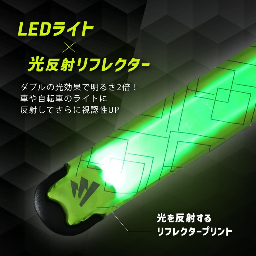 【楽天14冠受賞】 ランニング ライト USB 充電式 LED スラップバンド 光る アームバンド リストバンド ナイトラン 反射バンド 長時間 反射材 |  | 09