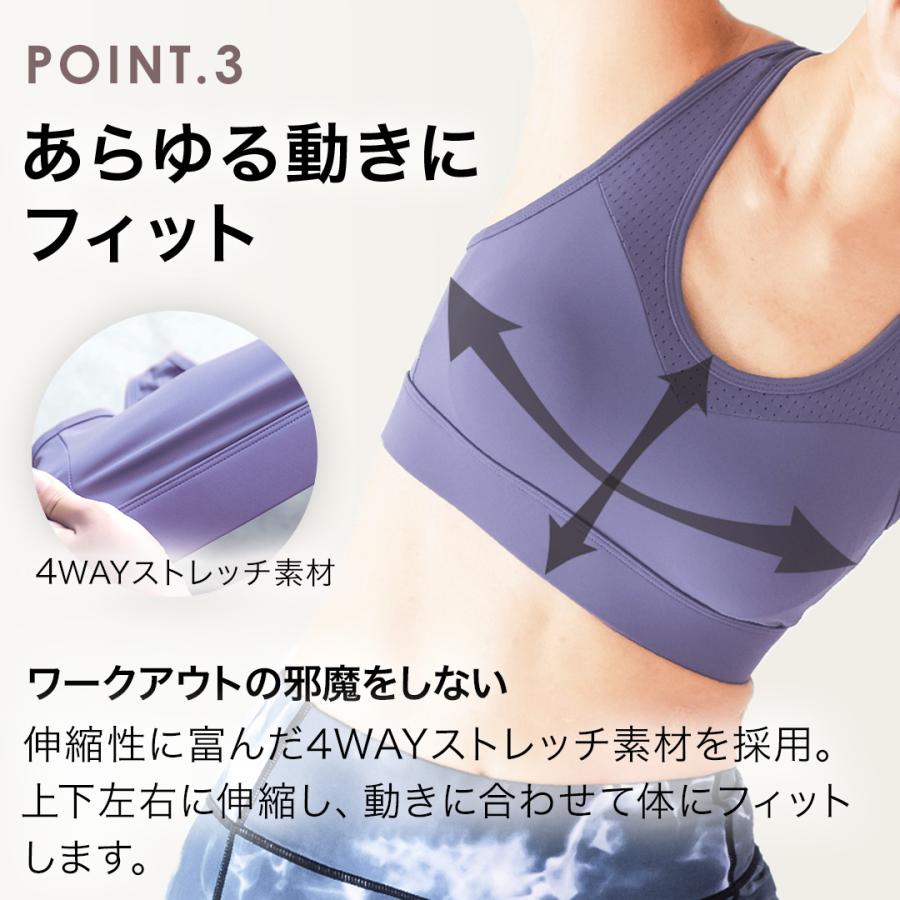 スポーツブラ 揺れない 大きいサイズ スポブラ ハイサポート 後ろ