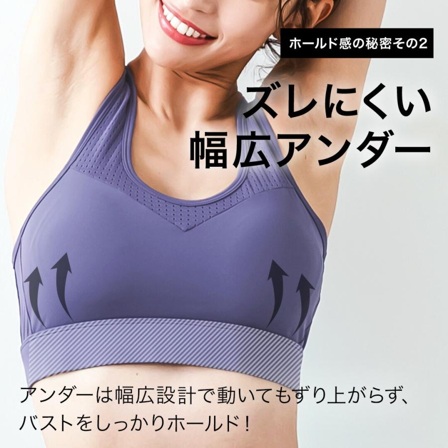 スポーツブラ 揺れない 大きいサイズ スポブラ ハイサポート 後ろ