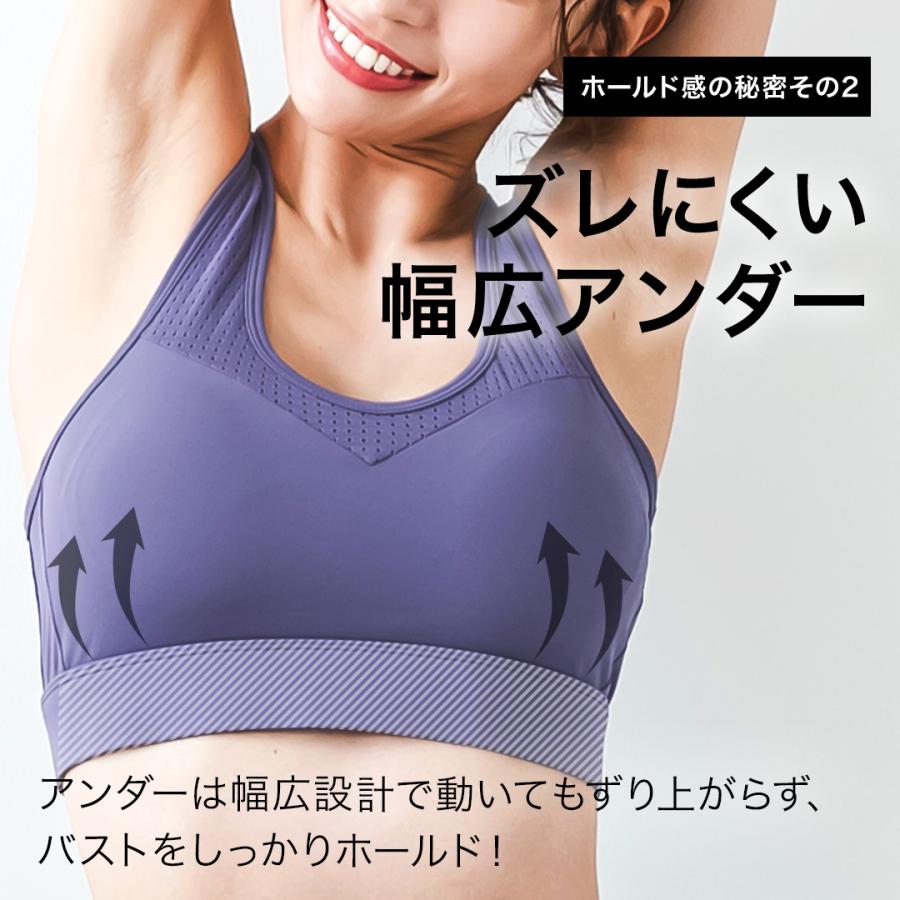 スポーツブラ 揺れない 大きいサイズ スポブラ ハイサポート 後ろ