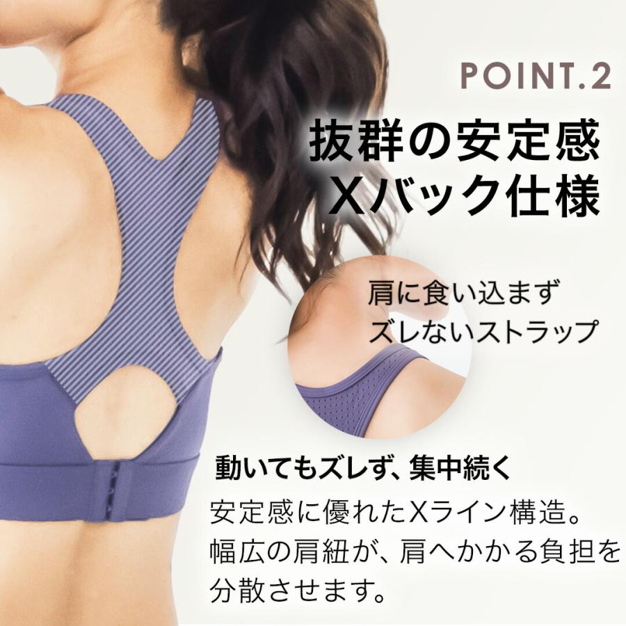 スポーツブラ 揺れない 大きいサイズ スポブラ ハイサポート 後ろ