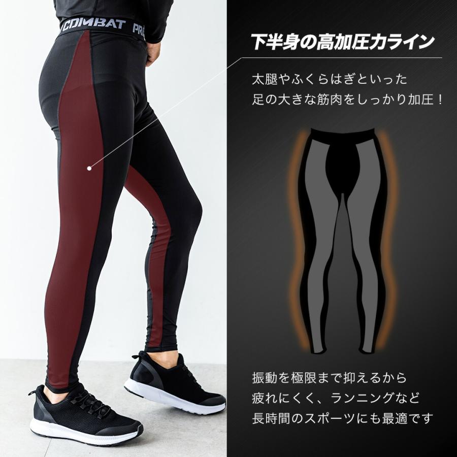 コンプレッション タイツ メンズ  コンプレッションウェア コンプレッションインナー 加圧タイツ 加圧インナー スポーツウェアトレーニングウェア 上下セット｜behe｜10