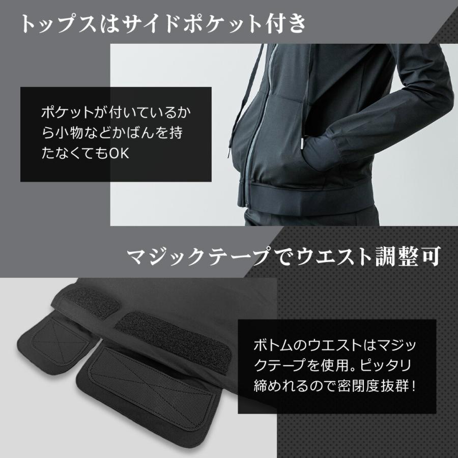 サウナスーツ レディース ダイエットスーツ ポケット フルジップ 上下