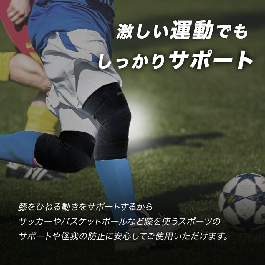 膝サポーター 大きい サイズ スポーツ 薄手 ひざ サポーター マジックテープ ランニング マラソン バスケ バレー メンズ レディース 女性用 |  | 16