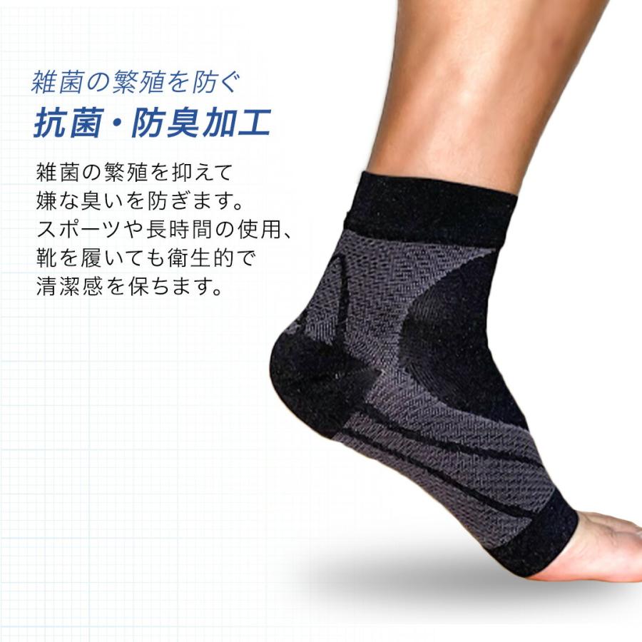 【2枚セット】 偏平足 サポーター 扁平足 足底筋膜炎 アーチサポーター 靴下 土踏まず ソックス アーチ サポート 足首 サポーター スポーツ 用 強圧 高着圧 |  | 12