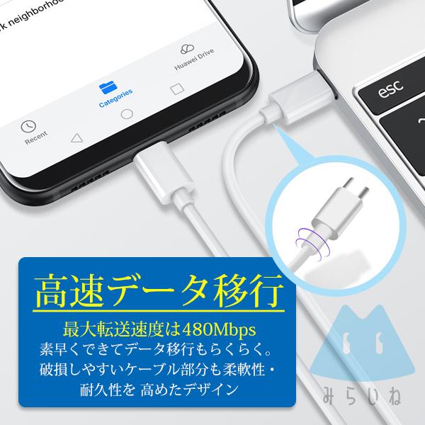 Type C to iPhone 充電ケーブル 1m 充電 ケーブル コード 充電器 ホワイト データ転送 iPhone14 USB-C to Type-C PD 充電ケーブル typec タイプc｜behindtrade｜08