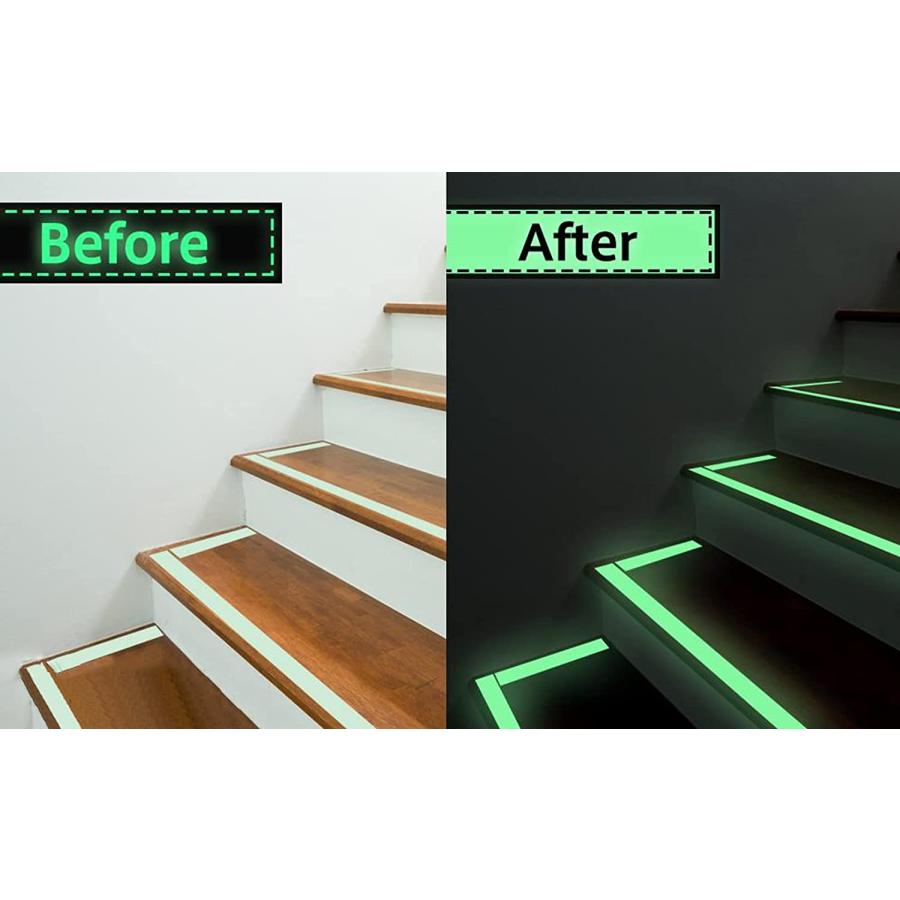 蓄光テープ 夜光テープ 10m 幅1cm 発光テープ シール 階段