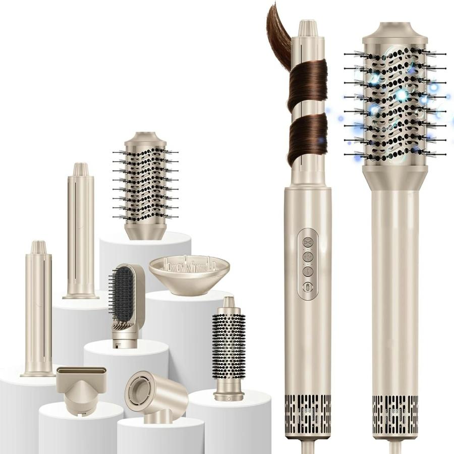 ドライヤー 大風量 【8in1美容セット・ヘアアイロン付】 人気 速乾