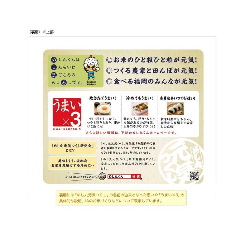 2kg 無洗米 送料無料 福岡県産 元気つくし めし丸印 令和6年産 : 無