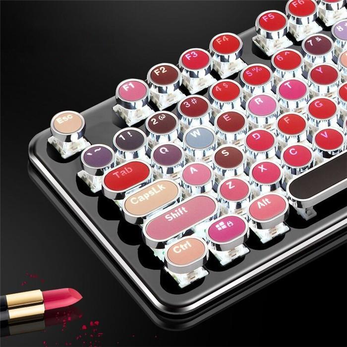 レディース キーボード 有線 バックライト付き 104キー 口紅 リップ デザイン パソコン Pc ノートpc 可愛い お洒落 アルミパネル 全キー ロールオーバー 防衝突 Gm 013 ベネックスストア 通販 Yahoo ショッピング