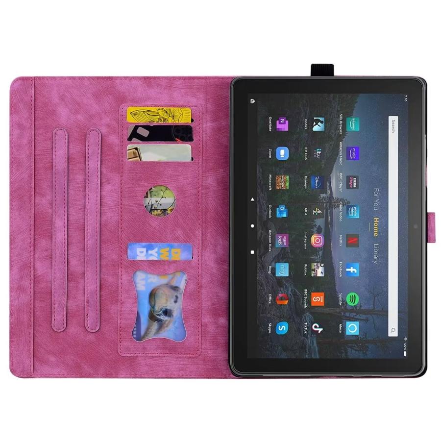 2023年型 Fire HD 10 2023 ケース 花柄 カード収納 桜 猫ちゃん 2023年型 Fire HD 10 2023 ケース 花柄 カード収納 桜 猫ちゃん