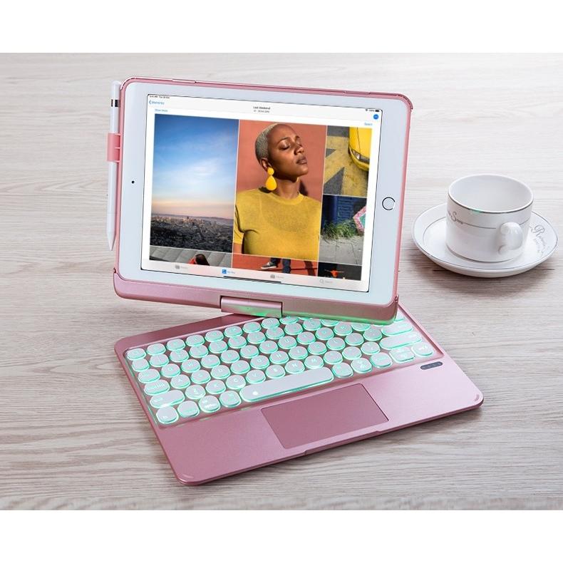 タッチパッド搭載 360度回転 iPad 10.2 Air Pro 10.5 9.7 インチ タッチパッド搭載 360度回転 iPad 10.2 Air Pro 10.5 9.7 インチ