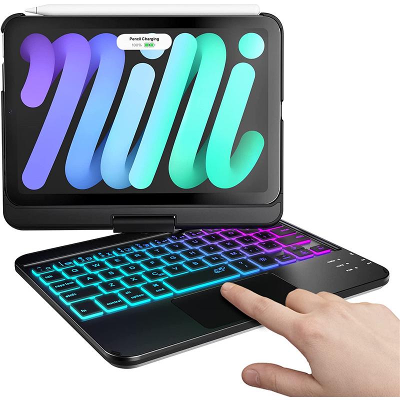360度回転 iPad mini6 キーボードケース トラックパッド付き 360度回転 iPad mini6 キーボードケース トラックパッド付き