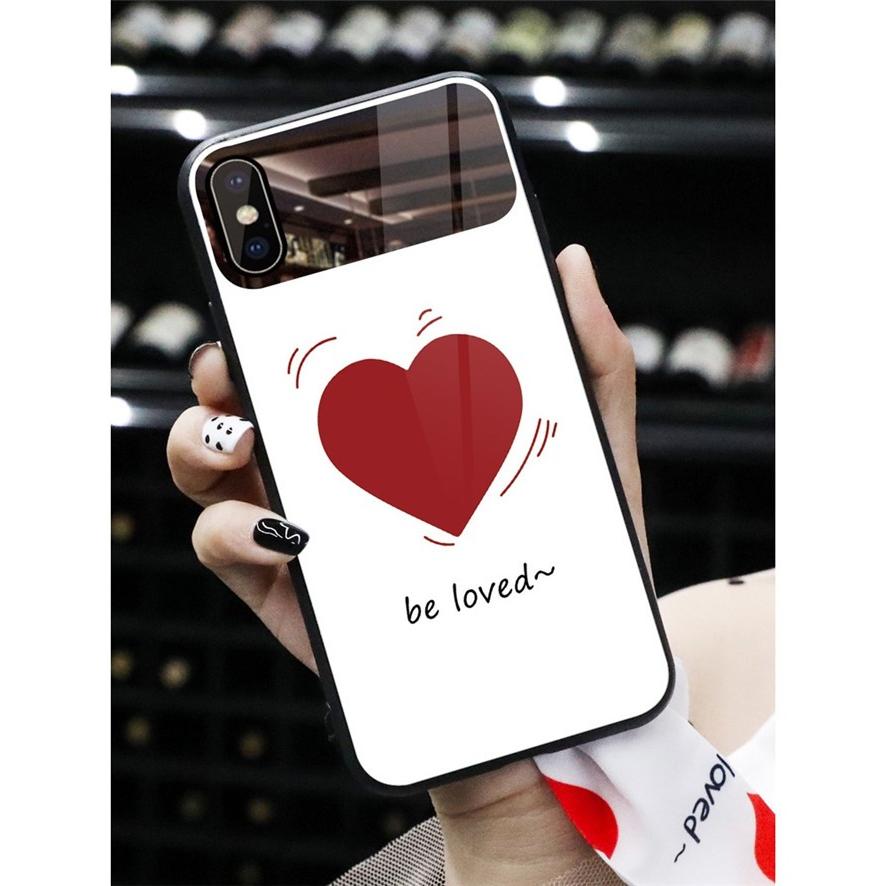 ネックストラップ付き Iphonexs Max Iphonexr Iphonex Iphone8 Iphone7 Iphone6 6s Plus ケース ガラス カバー ハート 水玉柄 背面ガラス Iphone9 093 ベネックスストア 通販 Yahoo ショッピング