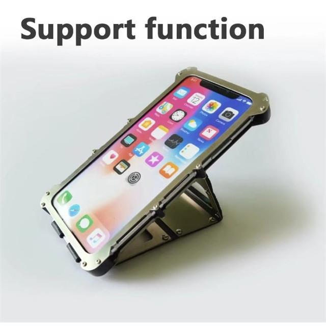 Iphone X アイフォンx アルミケースバンパー レザー 手帳型 縦開き 本革 スタンド機能付きステンレス合金 Iphonex 028 ベネックスストア 通販 Yahoo ショッピング