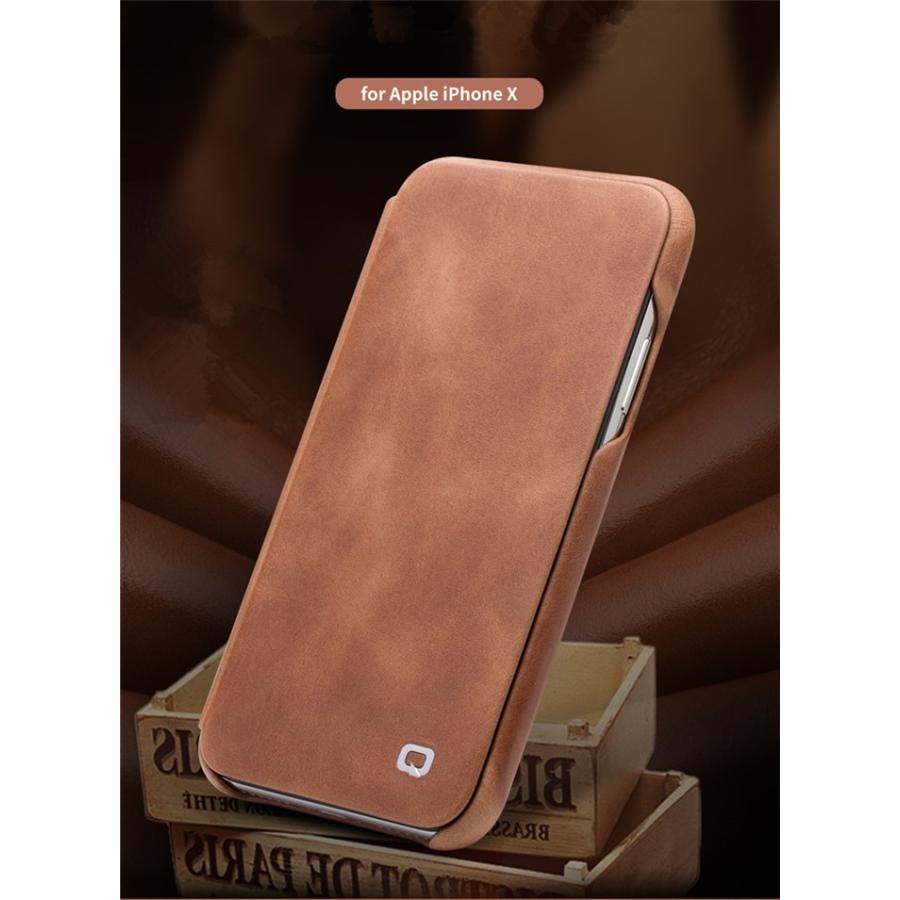 本革 Iphonex アイフォンx 手帳型ケース オートスリープ機能付き 薄型 ビジネス 背面カードポケット Qialino Iphonex 073 ベネックスストア 通販 Yahoo ショッピング