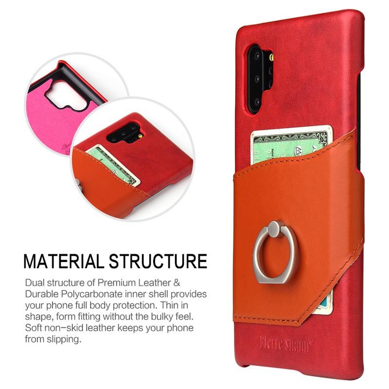 バンカーリング付き Galaxy Note10 ケース レザー 本革 カード収納 落下防止 ギャラクシー ノート10 リングケース オイルレザー お洒落 格好いい 大人 Note10p 005 ベネックスストア 通販 Yahoo ショッピング