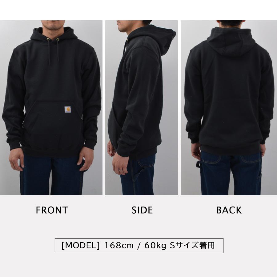 美品　Carhartt ブラック パーカー Mサイズ Carhartt（カーハート） パーカー ミッドウェイト スウェット プル