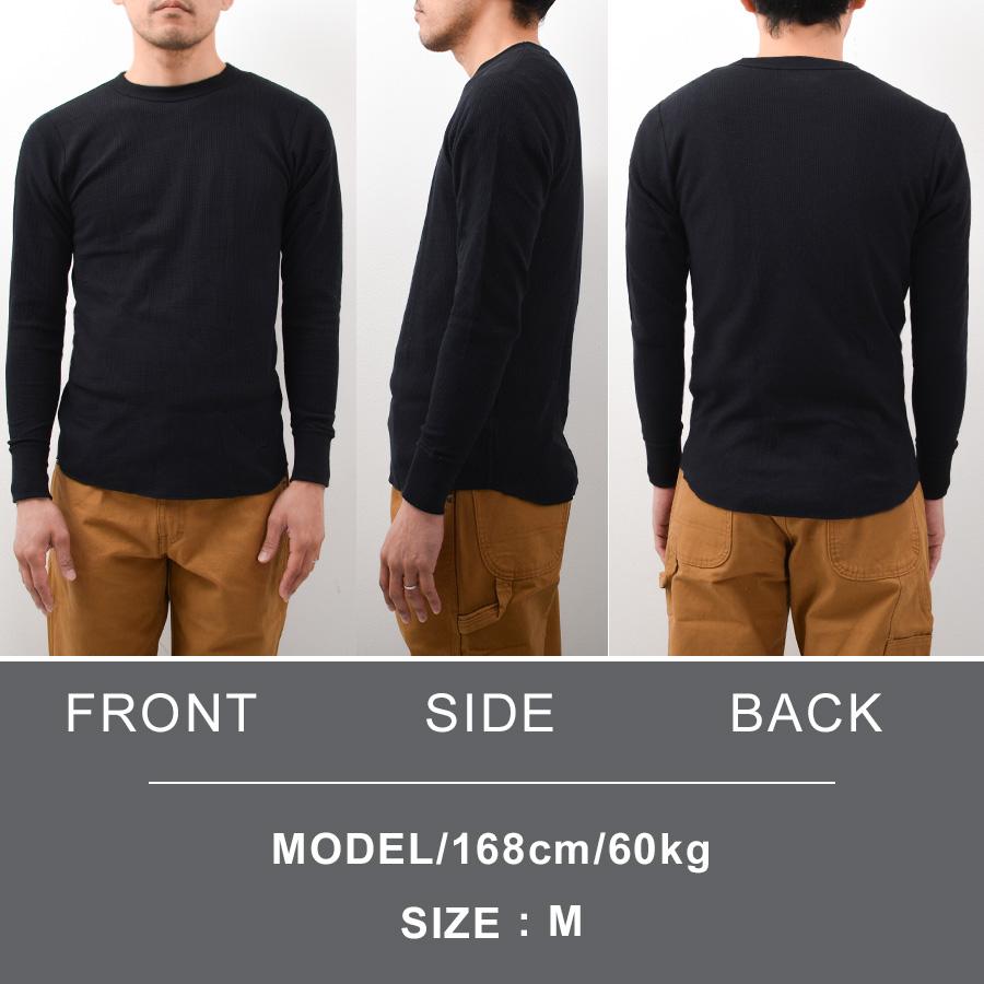 Hanes（ヘインズ） サーマル 長袖 Tシャツ メンズ ロンT ワッフル