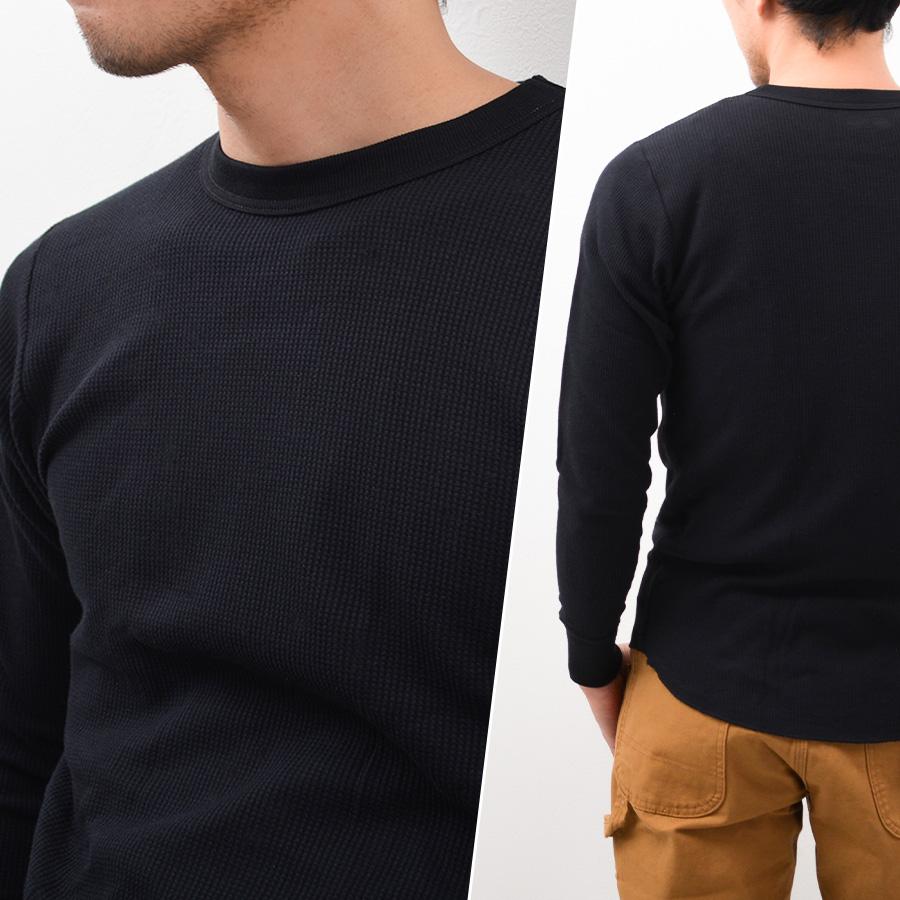 Hanes（ヘインズ） サーマル 長袖 Tシャツ メンズ ロンT ワッフル