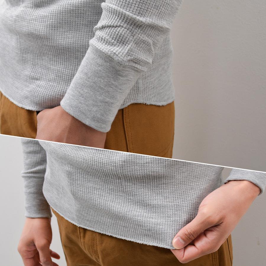 Hanes（ヘインズ） サーマル 長袖 Tシャツ メンズ ロンT ワッフル