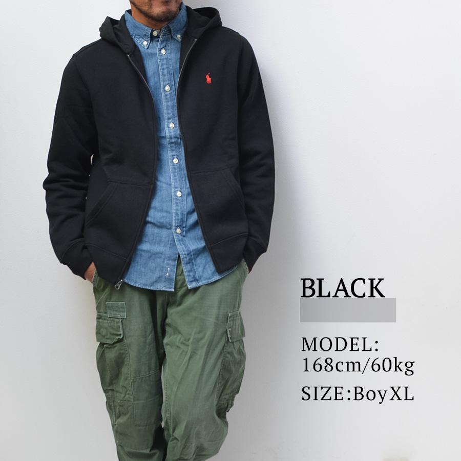 専用　ポロ　ラルフローレン　ジップアップパーカー　裏起毛　黒 POLO RALPH LAUREN（ポロ・ラルフローレン） 【並行輸入品】ポロラルフ