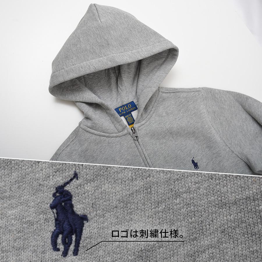 【新品タグ付】ポロラルフローレン ジップアップ パーカー グレー M 刺繍ロゴ POLO RALPH LAUREN（ポロ・ラルフローレン） 【並行輸入品】ポロラルフ