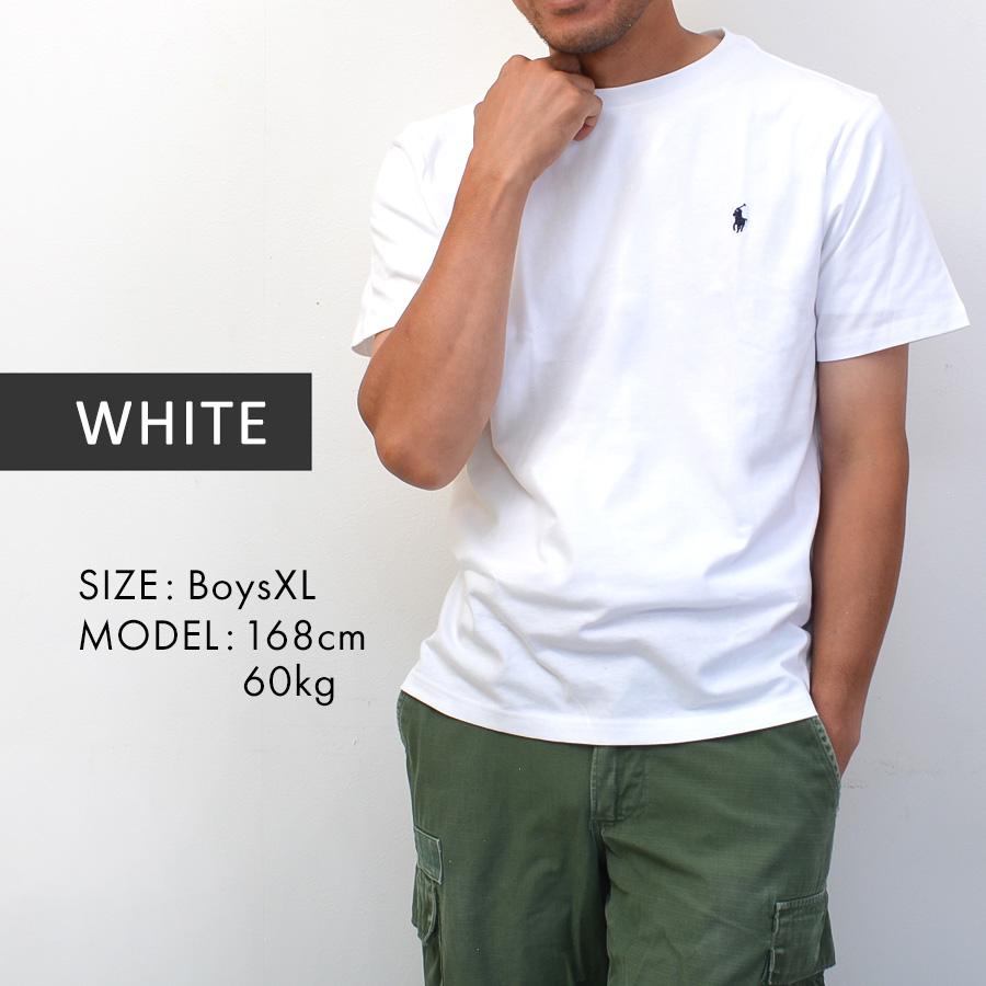 ラルフローレン ポロシャツ 白 半袖 POLO RALPH LAUREN (ポロラルフローレン) コットン100％ 鹿の子 ロゴ