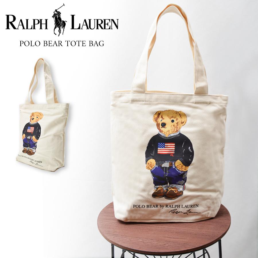 POLO RALPH LAUREN ラルフローレン トートバッグ ポロベア 帆布 POLO RALPH LAUREN ラルフローレン トートバッグ ポロベア 帆布