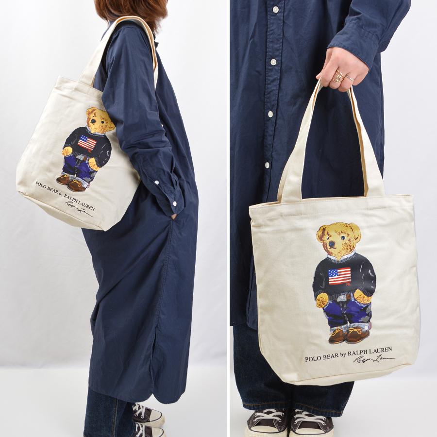 POLO RALPH LAUREN ラルフローレン トートバッグ ポロベア 帆布 POLO RALPH LAUREN ラルフローレン トートバッグ ポロベア 帆布