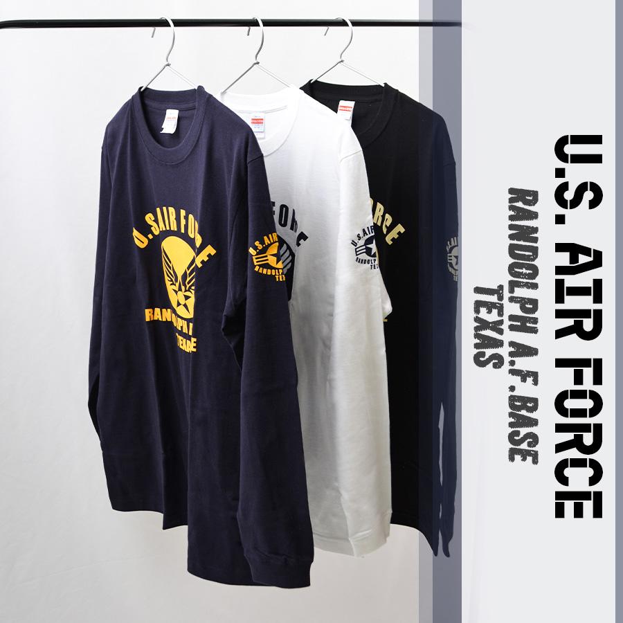 U.S. AIR FORCE 染み込み Tシャツ 袖裾共シングルステッチ 軍物 U.S. AIR FORCE 染み込み Tシャツ 袖裾共シングルステッチ 軍物 U.S.