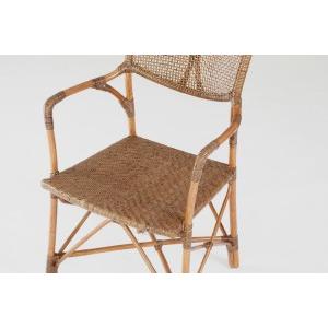 KAZAMA 【カザマ】ラタン家具 籐家具 ダイニングチェア エルフ アーム