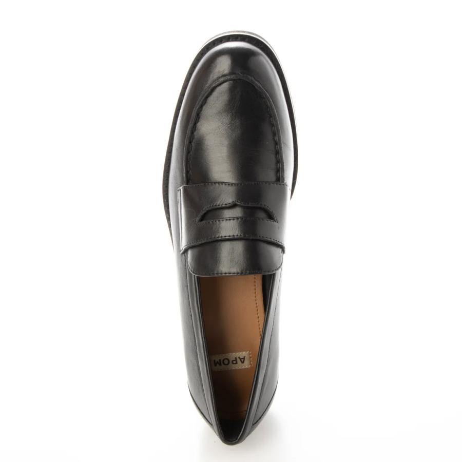 APOM（アポム） ペニーローファー 30 133 ブラック 22.5cm〜26cm