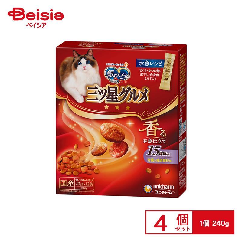 三ツ星グルメ15歳頃から　腎臓の健康維持240g入り 28箱まとめ売り　猫おやつ ユニ・チャーム ペットケア キャットフード 三ツ星グルメ腎臓の健康