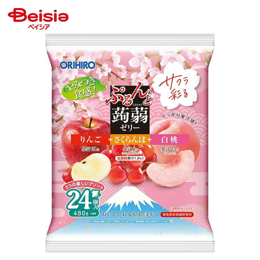 オリヒロ ぷるんとゼリーサクラ彩るアソート 24個 : ベイシア ヤフー