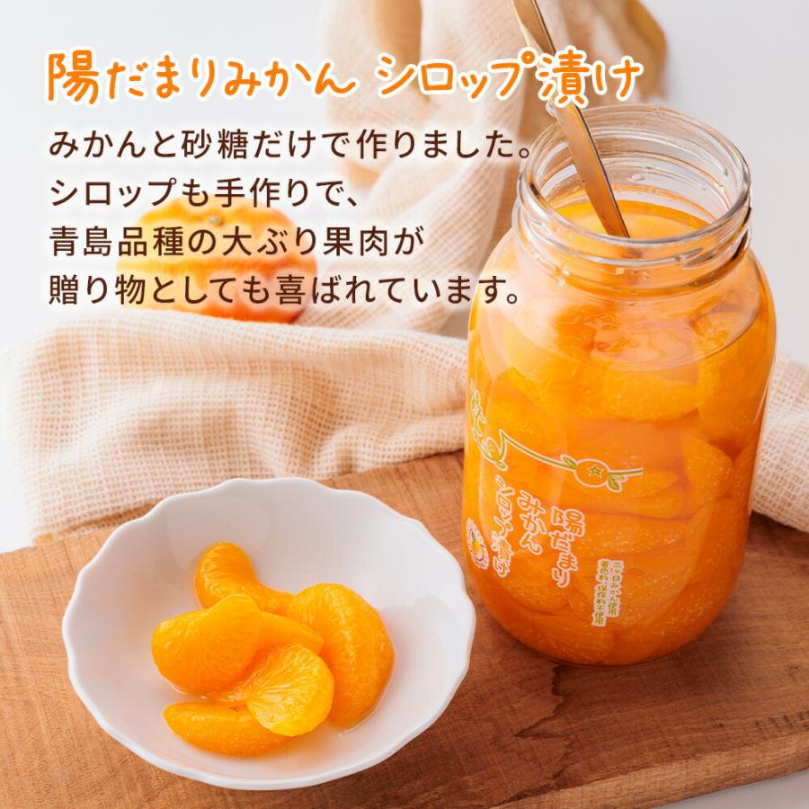 陽だまりファーム 青島みかんシロップ漬け ビン詰900g 2本セット