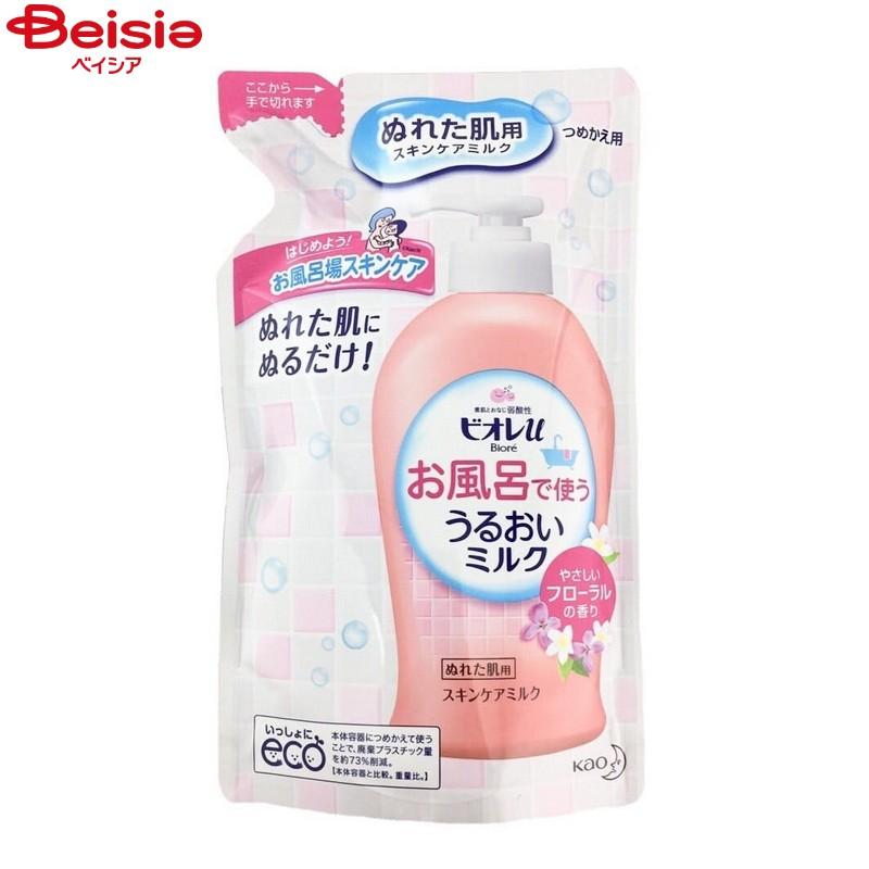 花王 ビオレｕ　うるおいミルク　フローラル　つめかえ用×12パック Kao（花王） ビオレuお風呂で使ううるおいミルクフローラル つめかえ