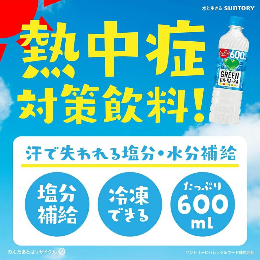 SUNTORY（サントリー） グリーン ダ・カ・ラ 600ml×24本 | DAKARA